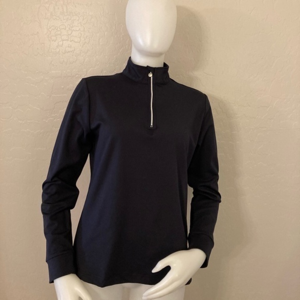 Retired ZYIA Active Black Half Zip Pullover Size Medium